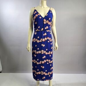 Floral Blue Midi Dress